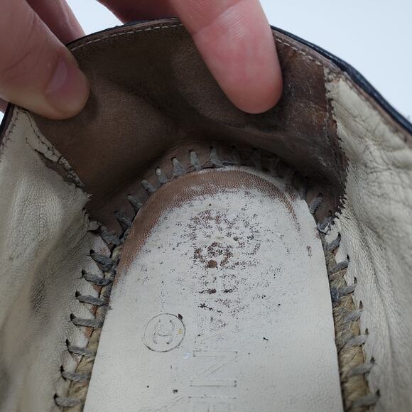 Chanel Espadrilles Lambskin Cap Toe Double Stack Cc Flats Slip-On Black 39 US9 - Picture 13 of 14